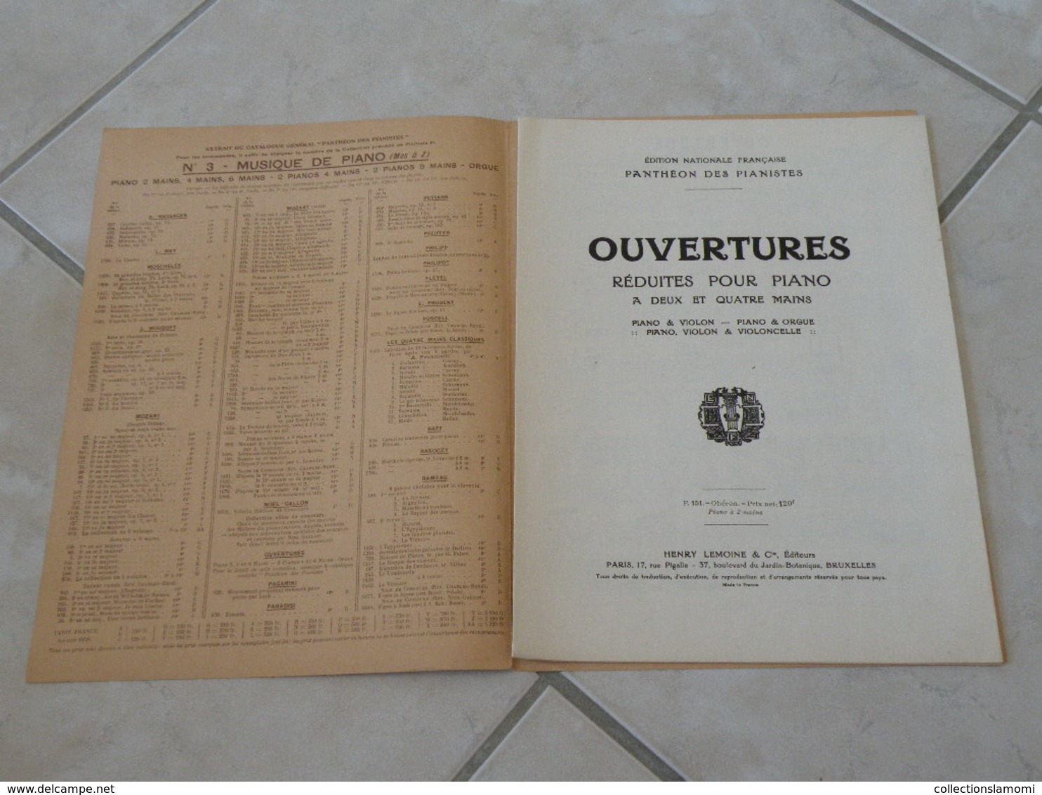 Panthéon Des Pianistes Ouverture Piano, Violon, Violoncelle & Orgue (Musique Weber, Obéron) - Partition - Altri Strumenti