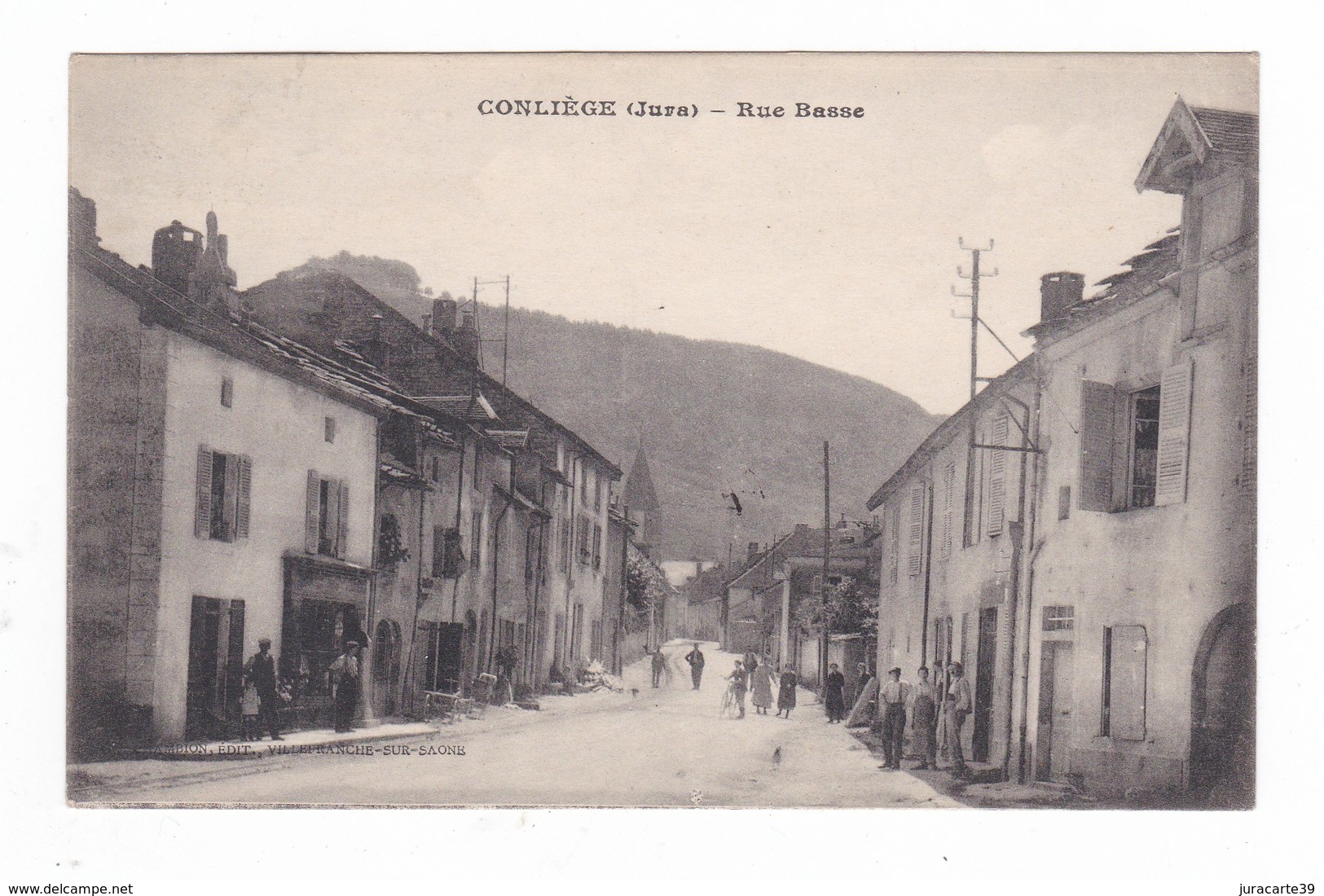 Conliège.39.Jura.Rue Basse.1923 - Autres & Non Classés