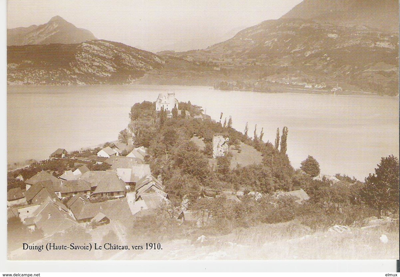 DUINGT. CP Repro Le Château Vers 1910 Offert Par Les éditions Atlas - Duingt
