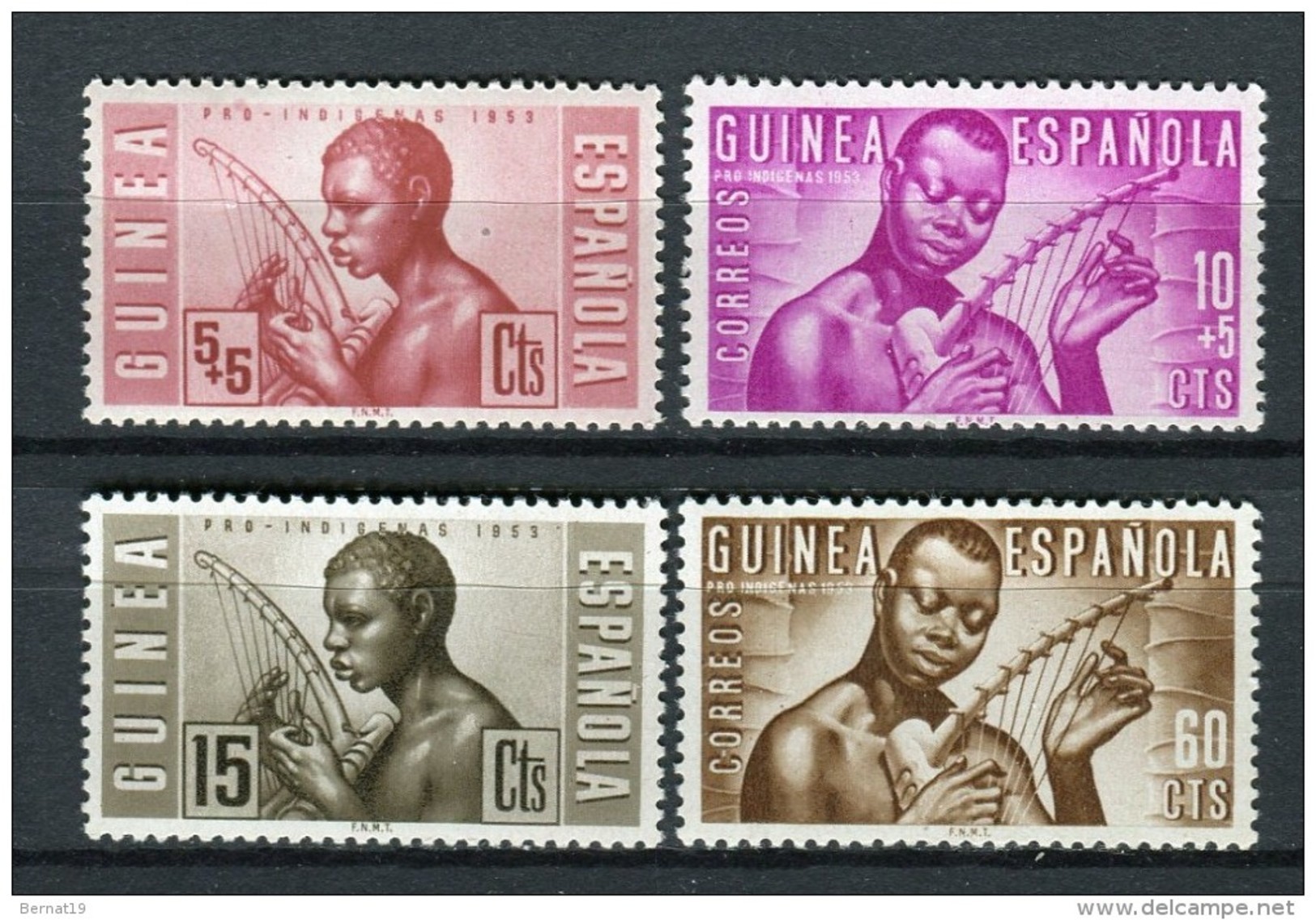 Guinea Española 1953. Edifil 321-24 ** MNH. - Guinea Española