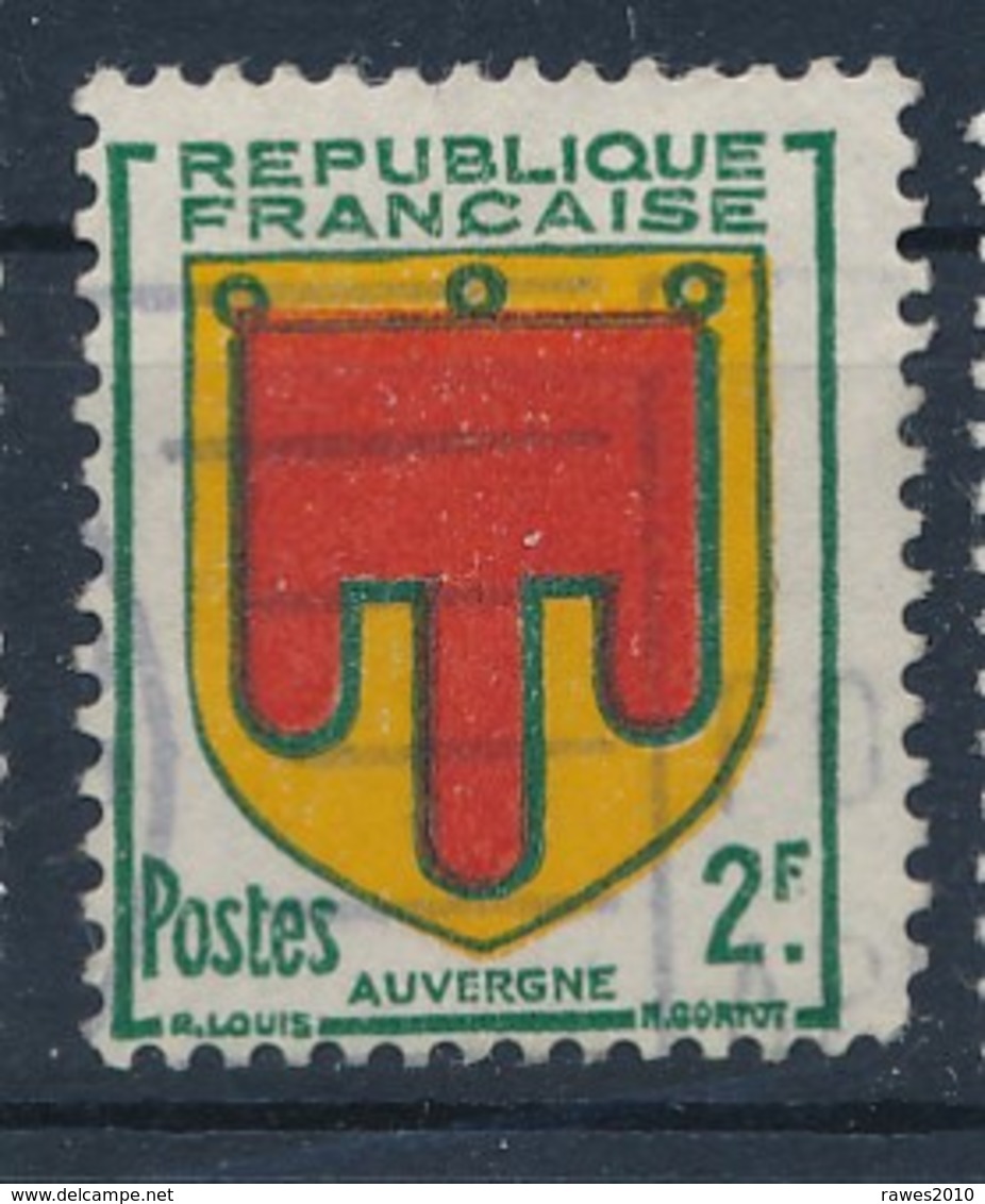 Frankreich 2 F. Gest. Wappen Auvergne - Francobolli