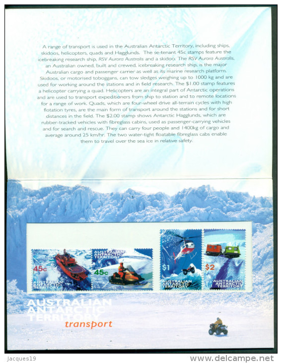 Australian Antarctic Territory Stamp Pack 1998 Transport Set Of 4 MNH - Unused Stamps