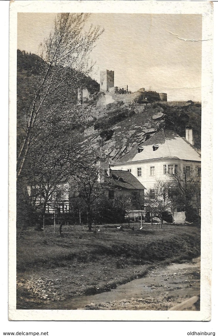 3099o: AK Wachau Ruine Hinterhaus, Gelaufen 1913 - Wachau