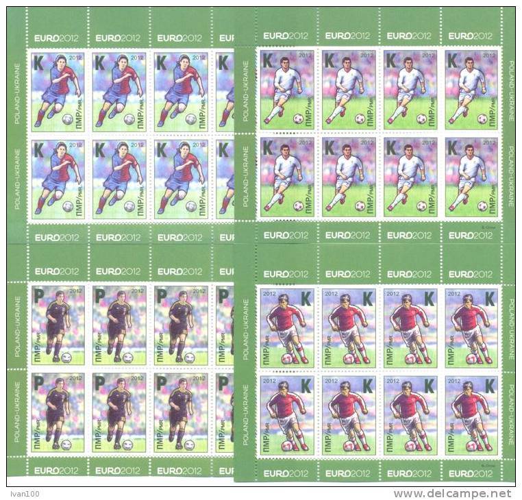 2012. Transnistria, EURO'2012, 4 Sheetlets, Mint/** - Europei Di Calcio (UEFA)