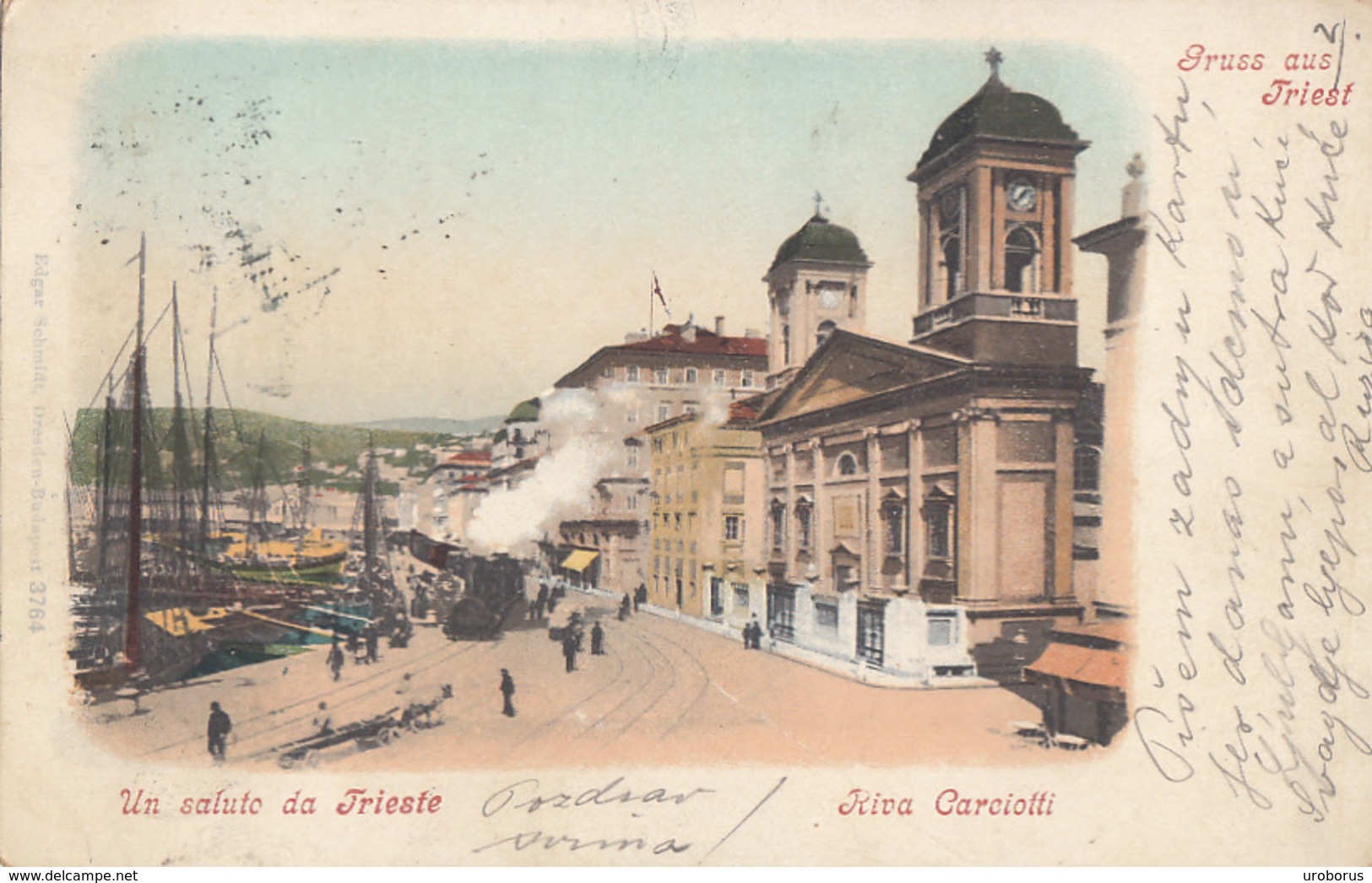 ITALY - Trieste 1900 - Riva Carciotti - Train - Trieste