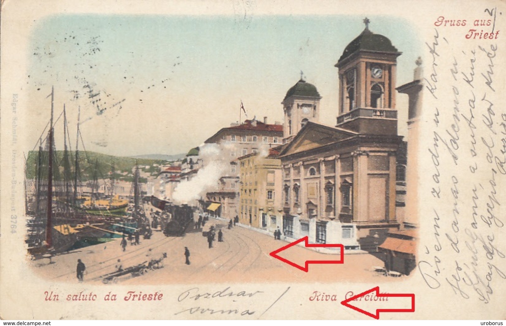 ITALY - Trieste 1900 - Riva Carciotti - Train - Trieste