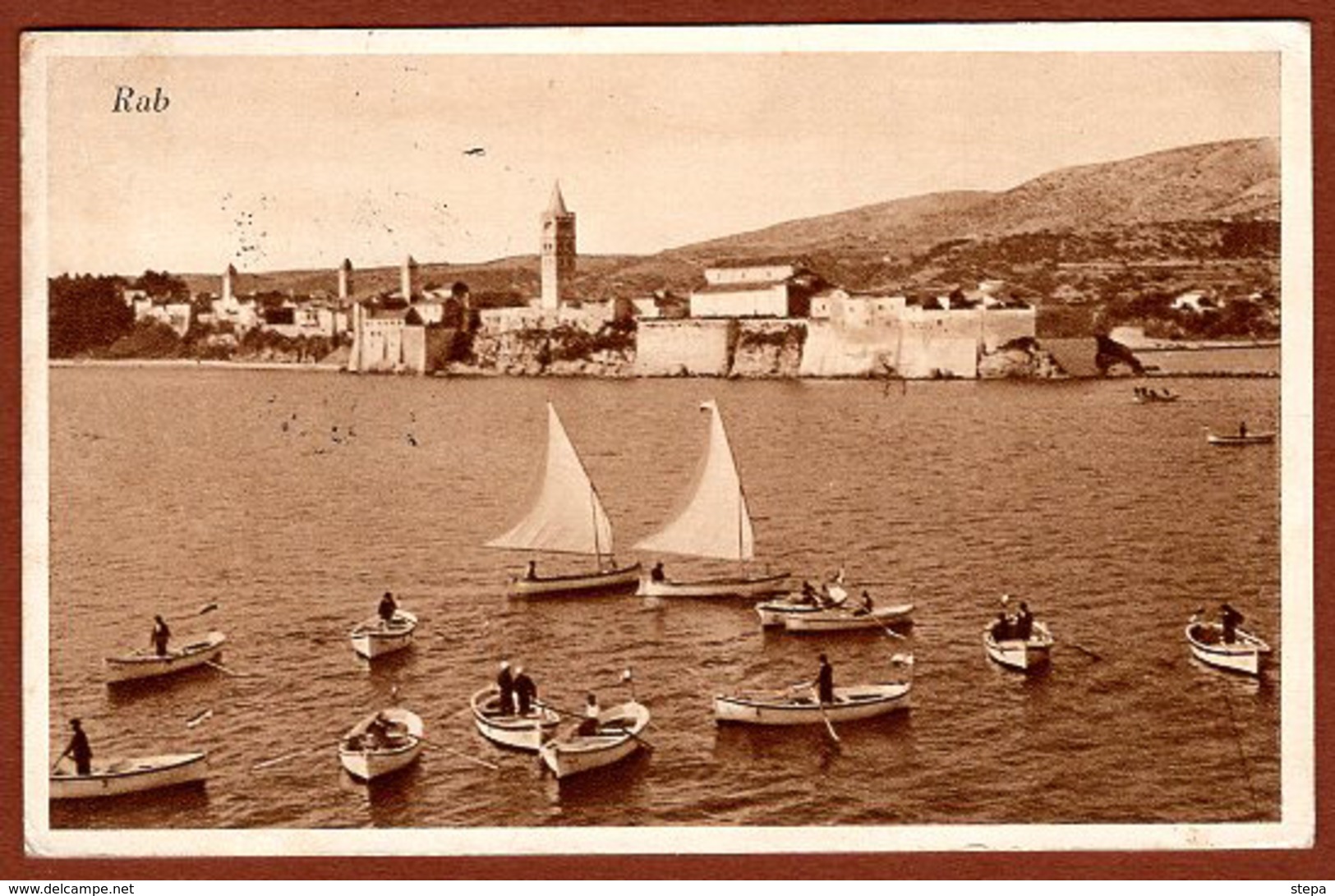 CROATIA, RAB ISLAND PICTURE POSTCARD 1934 RARE!!!!!!!!!! - Croatia