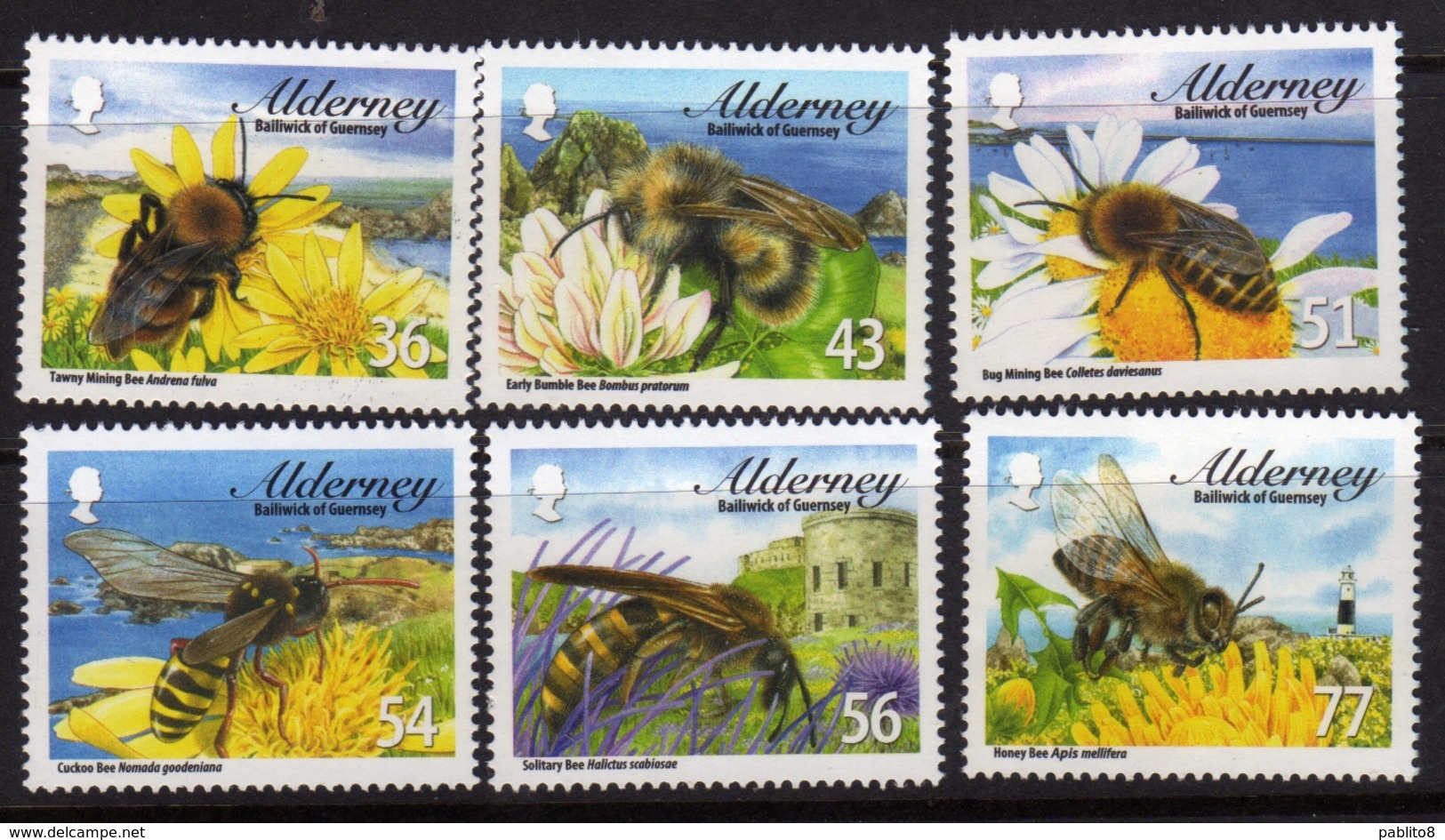 ALDERNEY 2009 INSECTS INSETTI COMPLETE SET SERIE COMPLETA MNH - Alderney