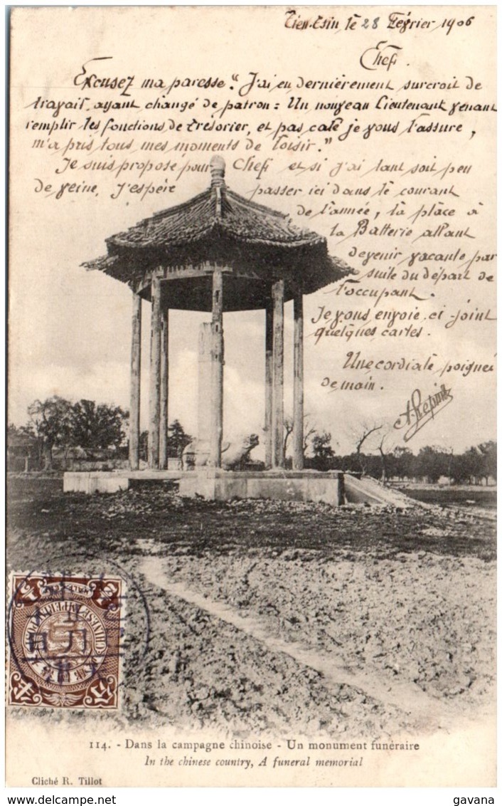 CHINE - TIENTSIN - In The Chinese Counry, A Funeral Memorial - Cina