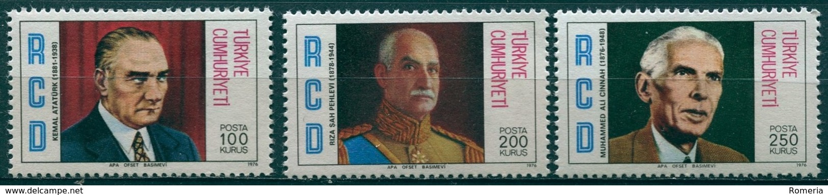 Turquie - 1976 - Yt 2170/2172 - Coopération Régionale De Développement - ** - Unused Stamps