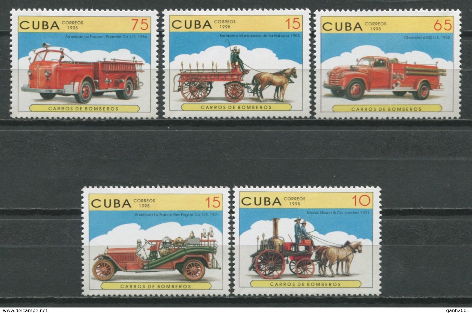 Cuba 1998 / Firefighters Firemen MNH Bomberos Feuerwehr Pompiers / Cu11703  C5-12 - Bombero