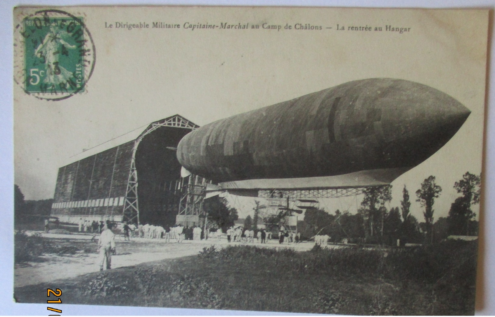 Frankreich Chalons, Militaire Dirigeable Captaine-Marchal 1913 (43869) - Guerre 1914-18