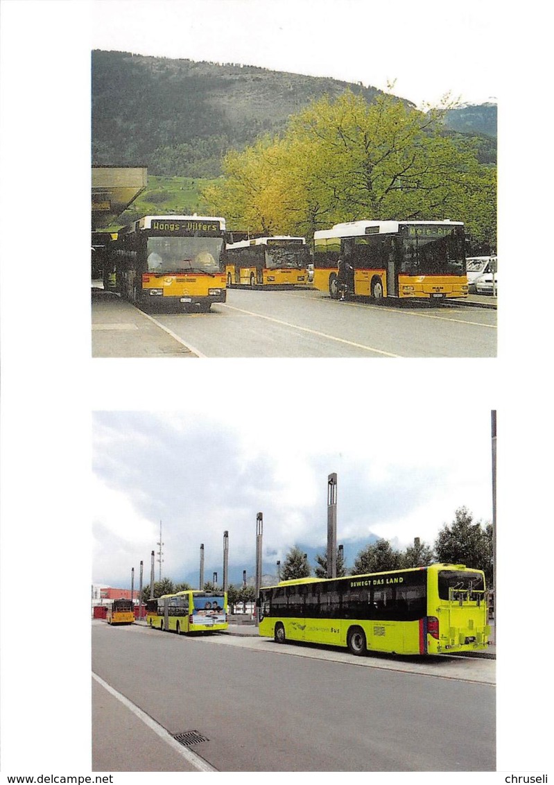 Sargans  Postauto 2 Bild   Limitierte Auflage - Sargans