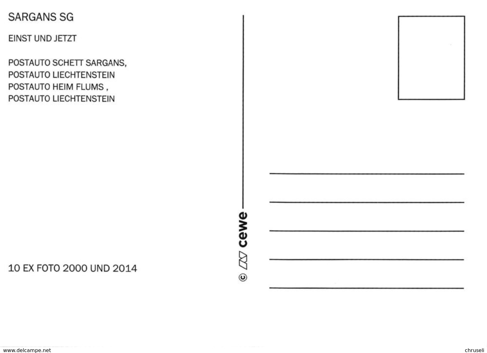 Sargans  Postauto 2 Bild   Limitierte Auflage - Sargans