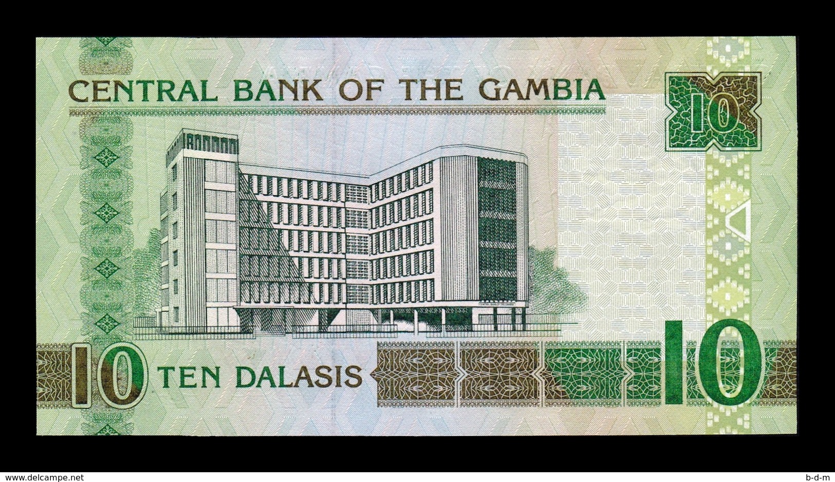 Gambia Lot Bundle 10 Banknotes 10 Dalasis 2006-2013 Pick 26c SC UNC - Gambie