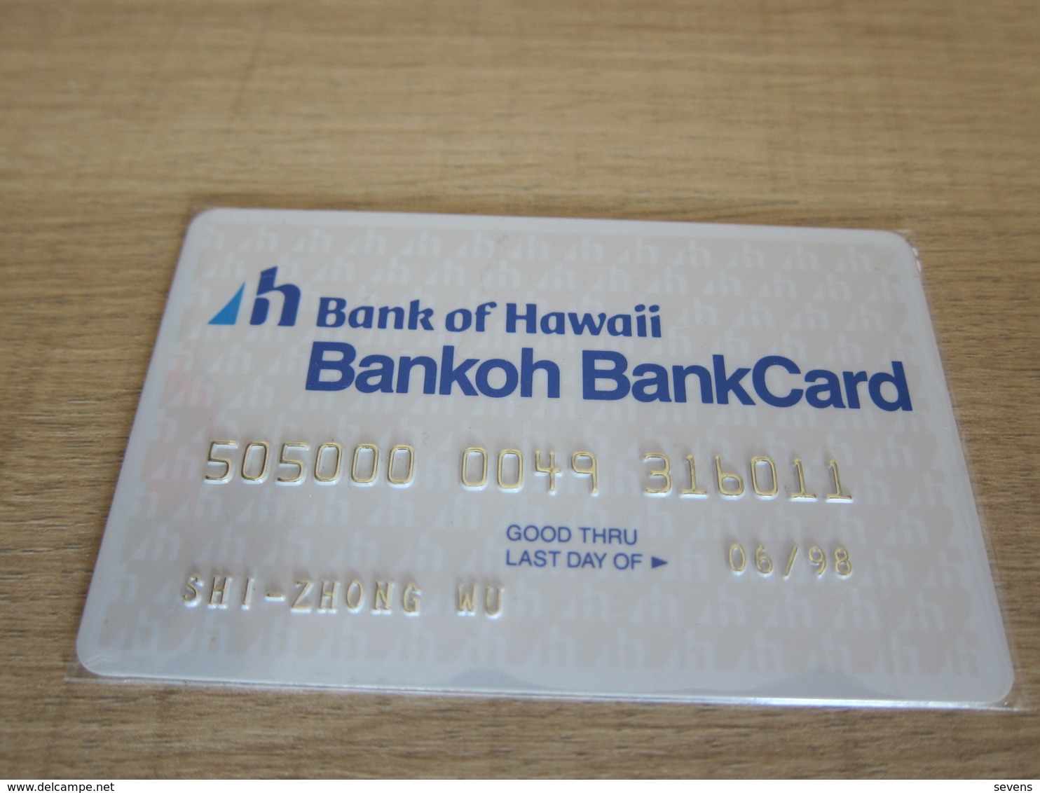 Bank Of Hawaii Invalided Bank Card - Hawaii