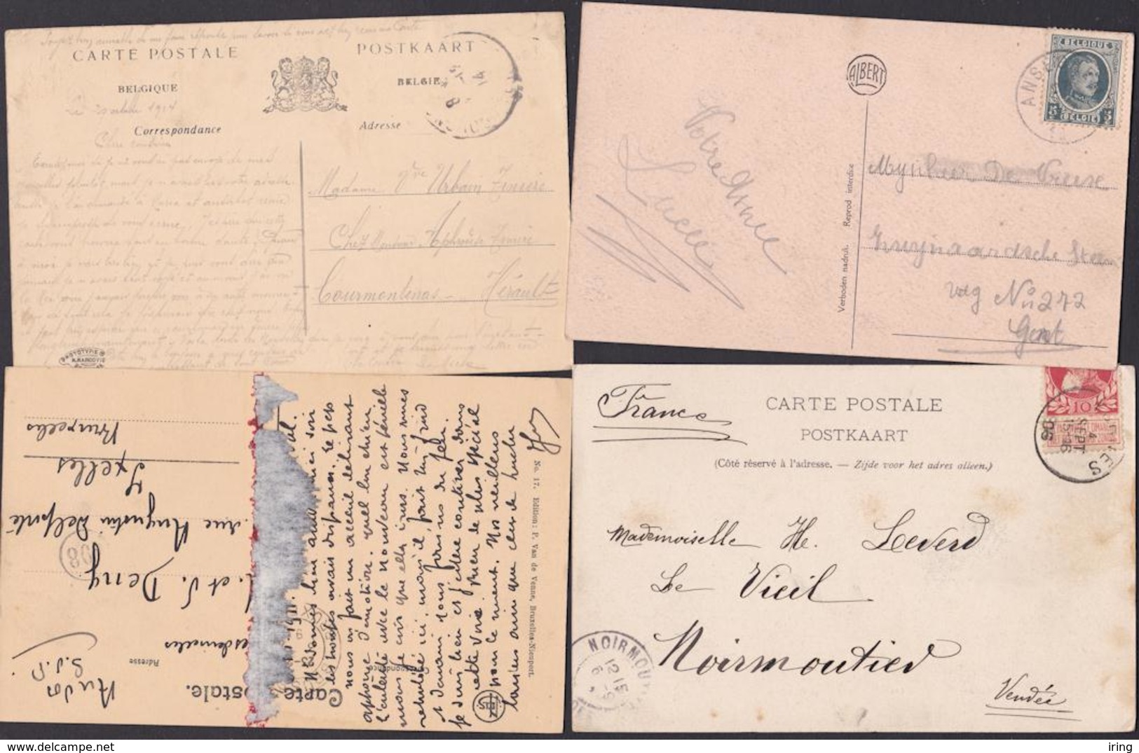 Mooi lot van 20 postkaarten van provincie West-Vlaanderen Beau lot de 20 cartes postales province de Flandre-Occidentale