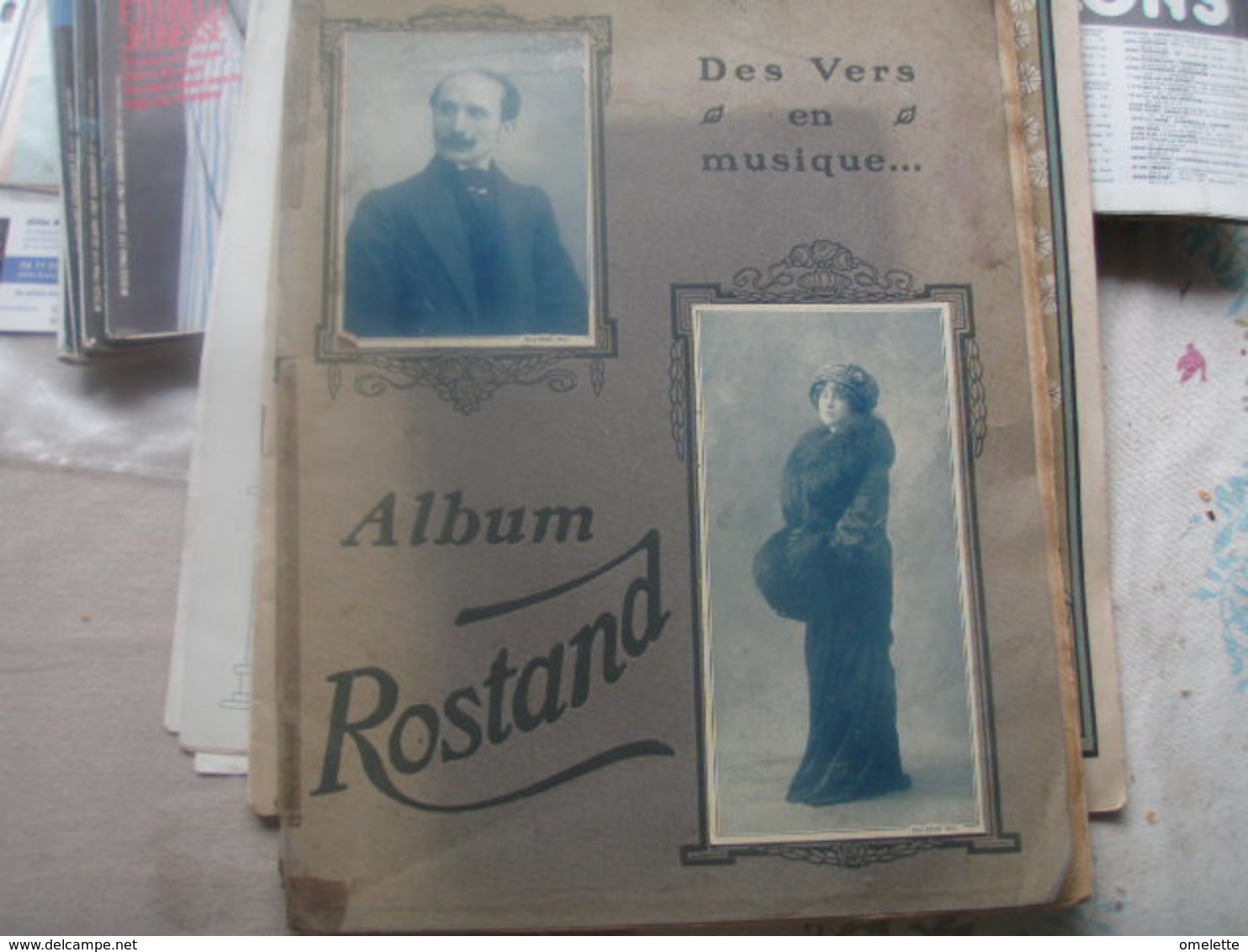 ALBUM ROSTAND /VERS EN MUSIQUE / ROSEMONDE GERARD/CHAMINADE /CUVILLIER /CHABRIER /POUJADE / - Partitions Musicales Anciennes