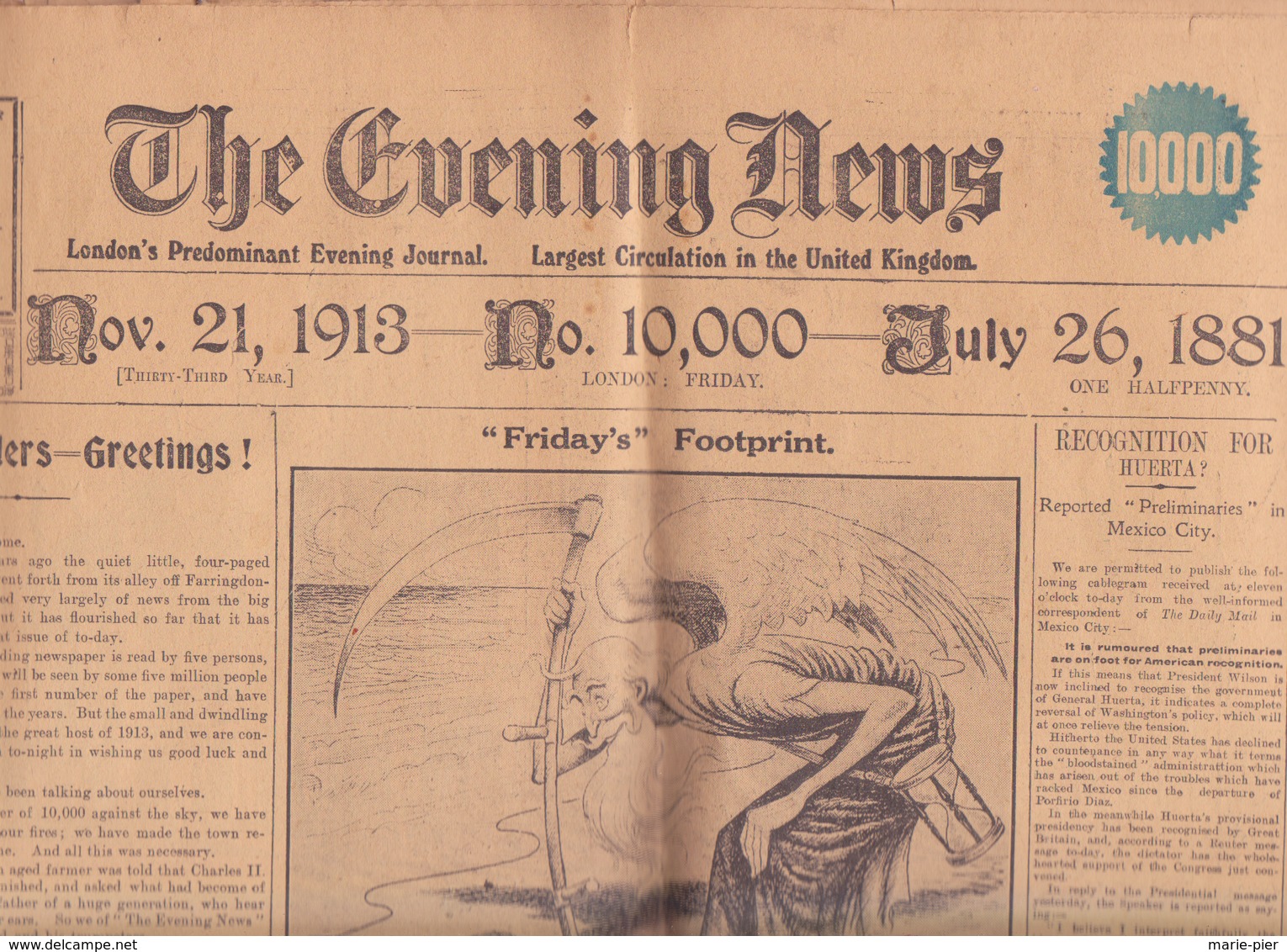 The Evening News 21 Nov 1913 - News/ Current Affairs