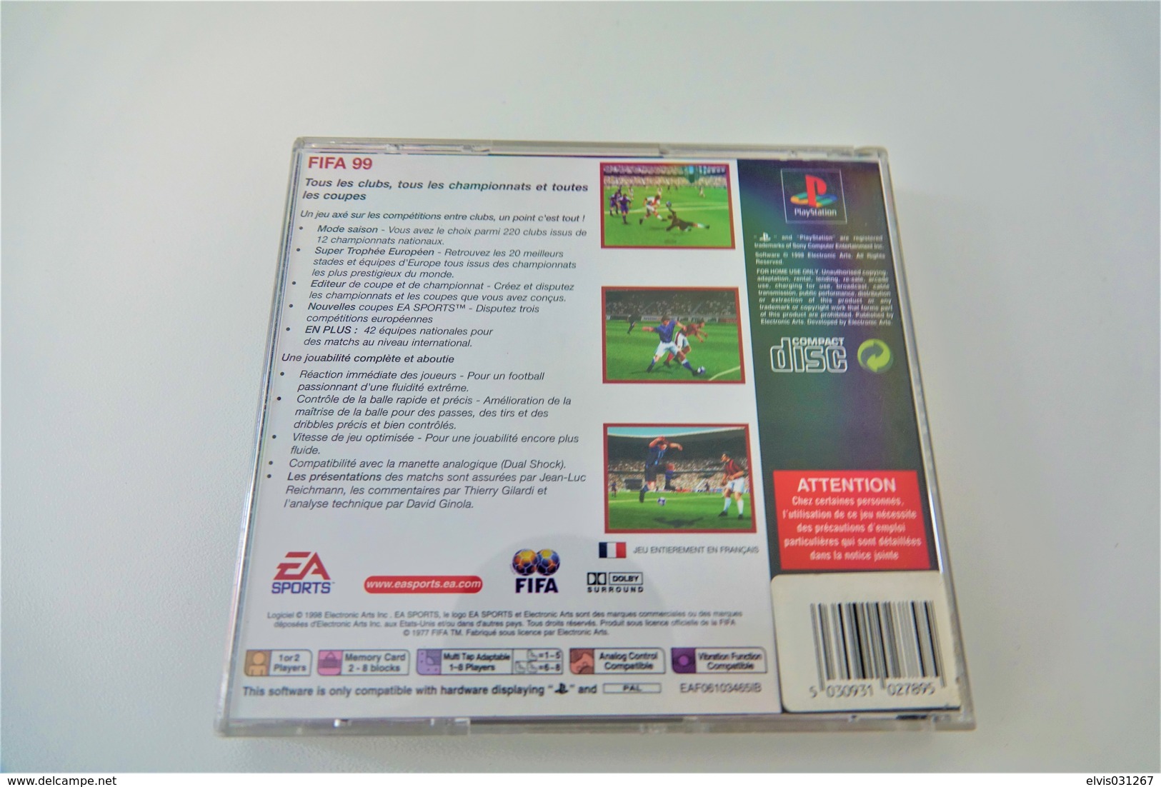 SONY PLAYSTATION ONE PS1 : EA CLASSICS FIFA 99 - Playstation