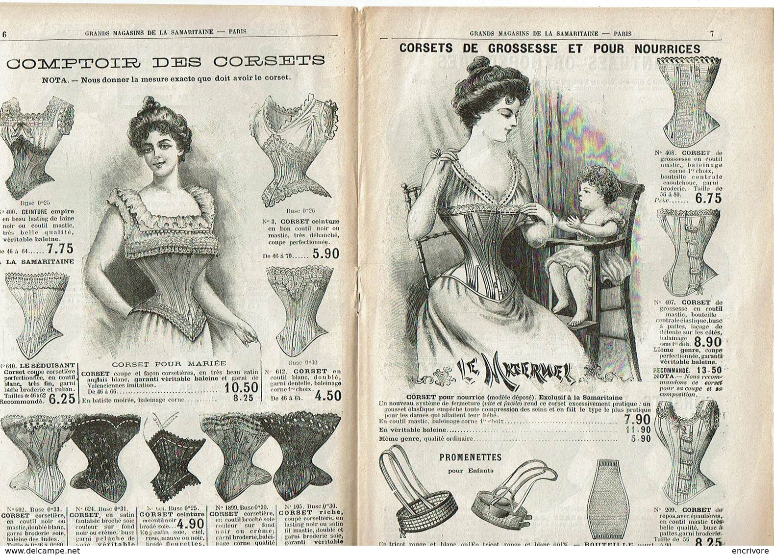 Catalogue De La SAMARITAINE Corsets Pour Dame Filettes Et Enfants Ceinture Orthopédiques  1900 - Fashion