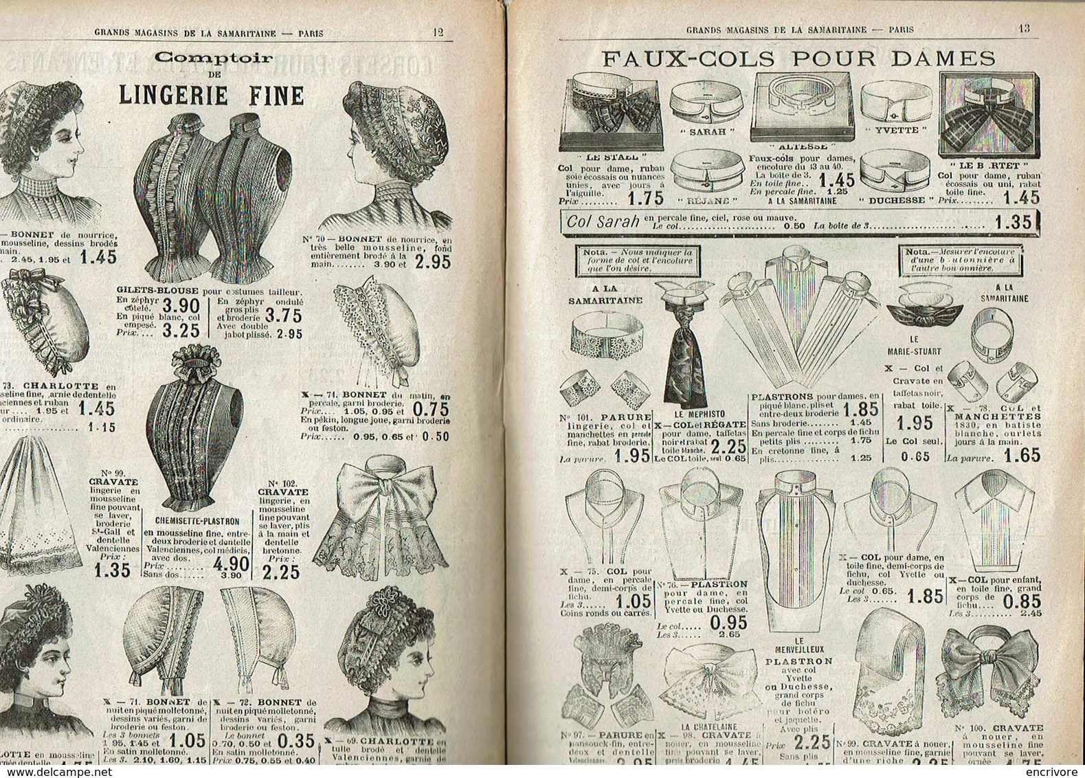 Catalogue De La SAMARITAINE Corsets Pour Dame Filettes Et Enfants Ceinture Orthopédiques  1900 - Fashion