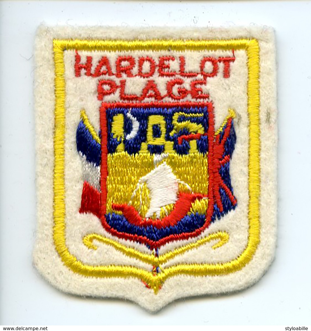 Ecusson HARDELOT PLAGE Blason Feutre Patch Tissu - Ecussons Tissu