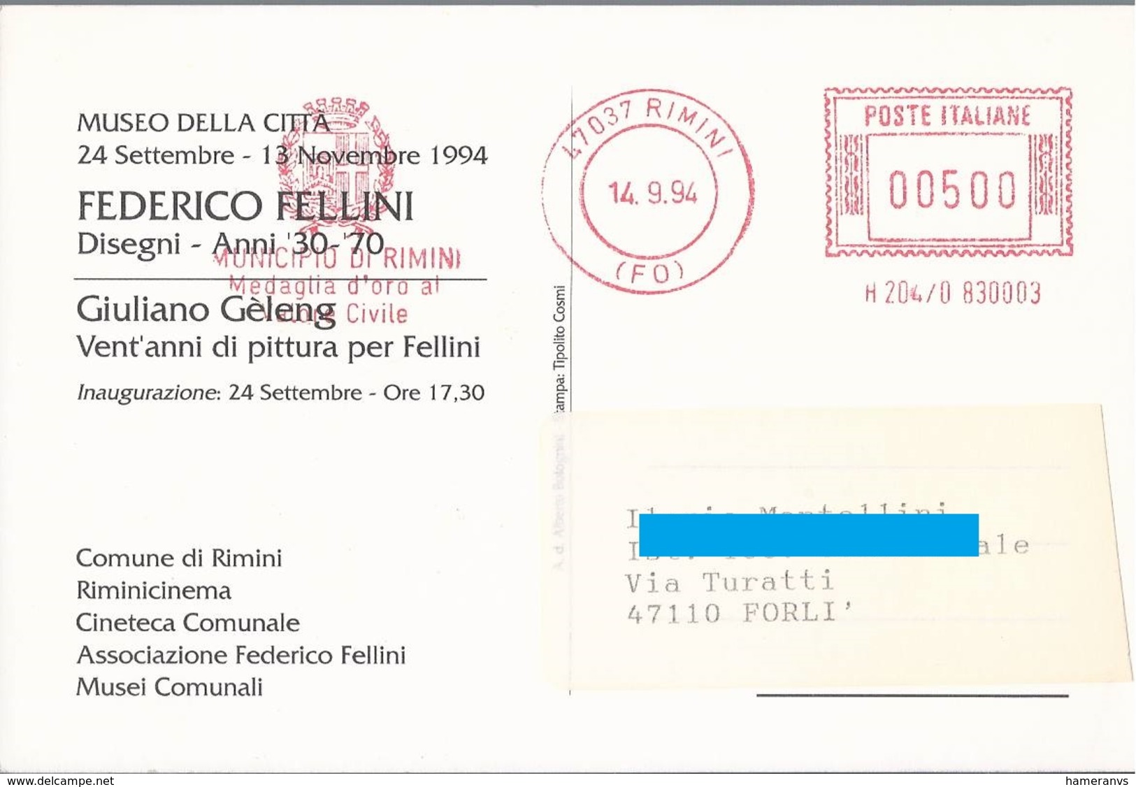 Rimini - Museo Della Città Federico Fellini - Disegni Anni 30' 70' - H3997 - Rimini