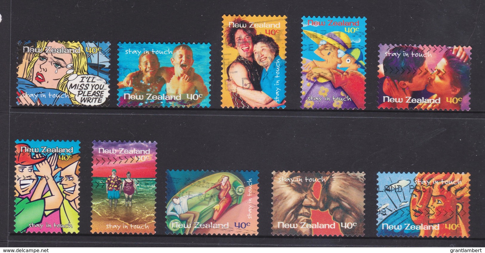New Zealand 1998 Greetings - Stay In Touch Set Of 10 Used - Used Stamps