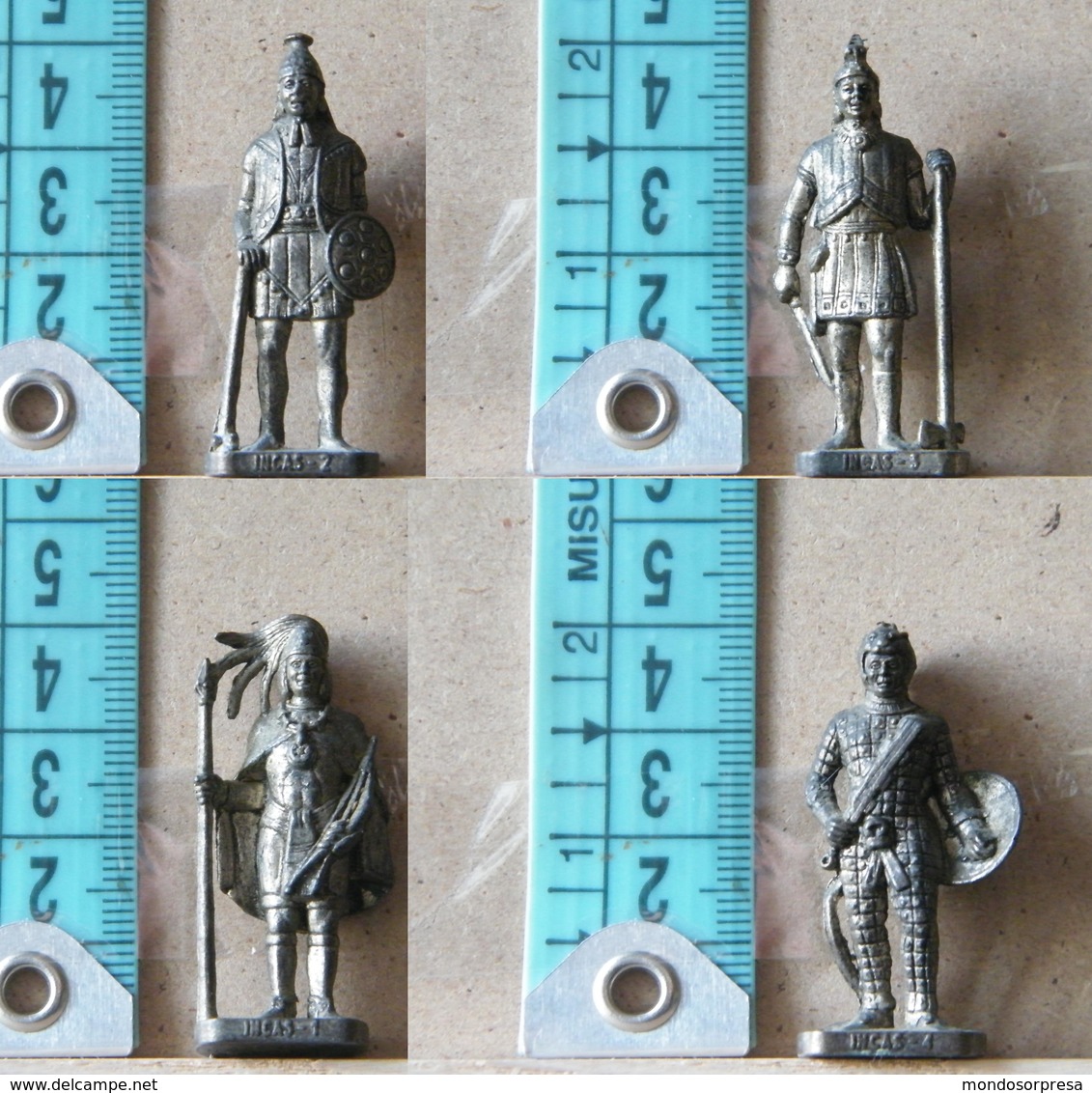 (SLDN°32) KINDER FERRERO, SOLDATINI IN METALLO SERIE  VALORI INCAS 100/1500 CHR - Figurine In Metallo