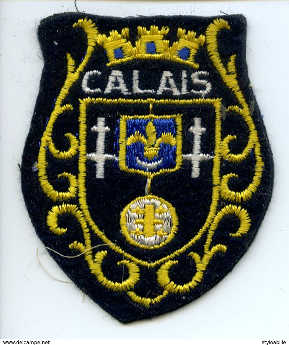 Ecusson CALAIS Blason Feutre Patch Tissu - Ecussons Tissu