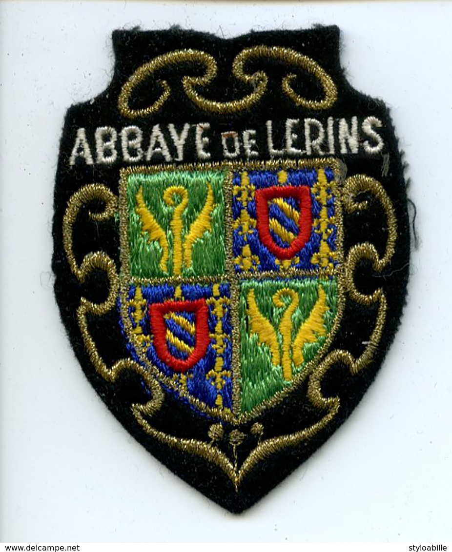 Ecusson ABBAYE DE LERINS Blason Feutre Patch Tissu - Ecussons Tissu