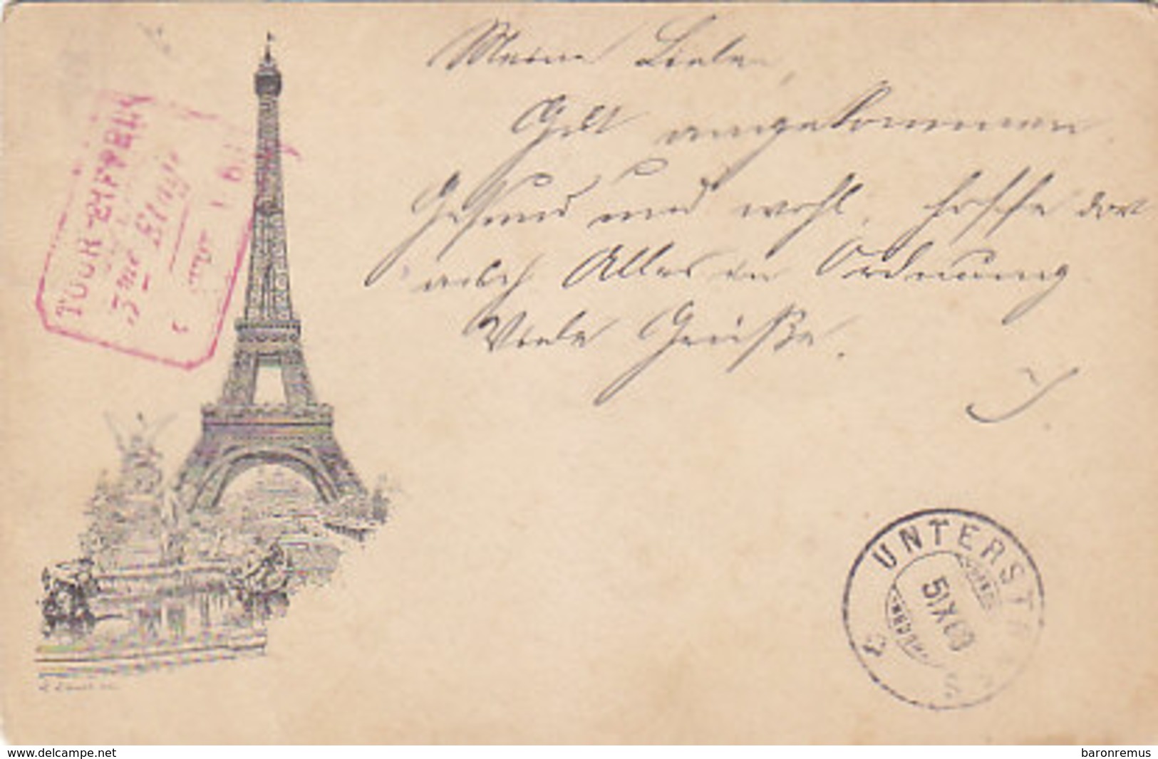 La Tour Eiffel 1889 Avec Oblit.du 3ème étage          (190702) - Eiffelturm