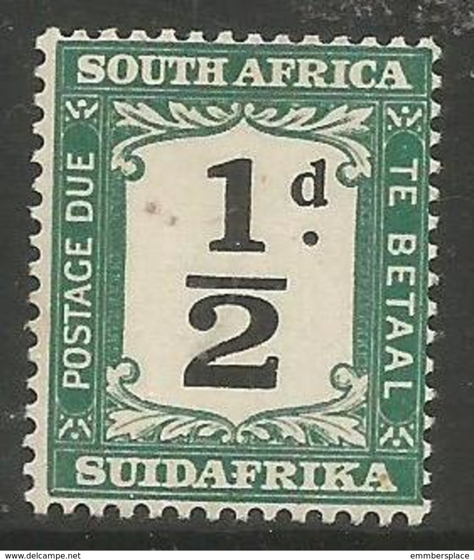 South Africa - 1927 Postage Due 1/2d  MLH *   SG D17  Sc J17 - Portomarken