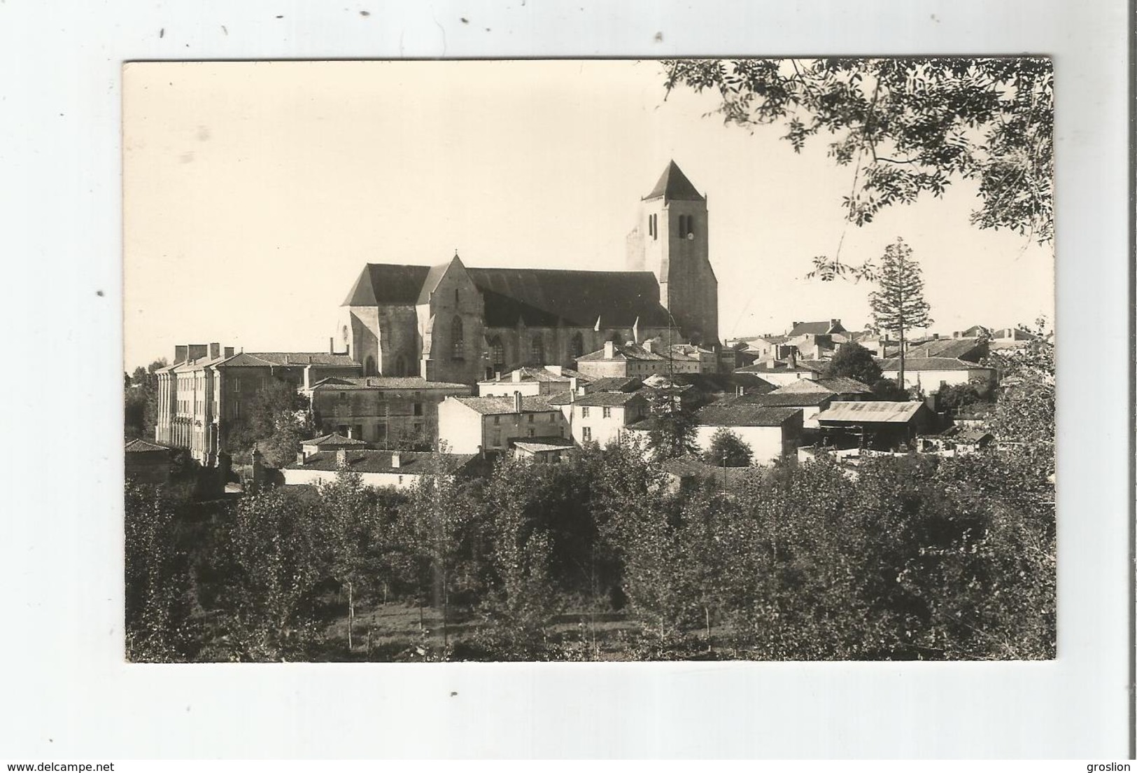 CELLES SUR BELLE (DEUX SEVRES) CARTE PHOTO VUE GENERALE L'ABBAYE ET L'EGLISE - Celles-sur-Belle