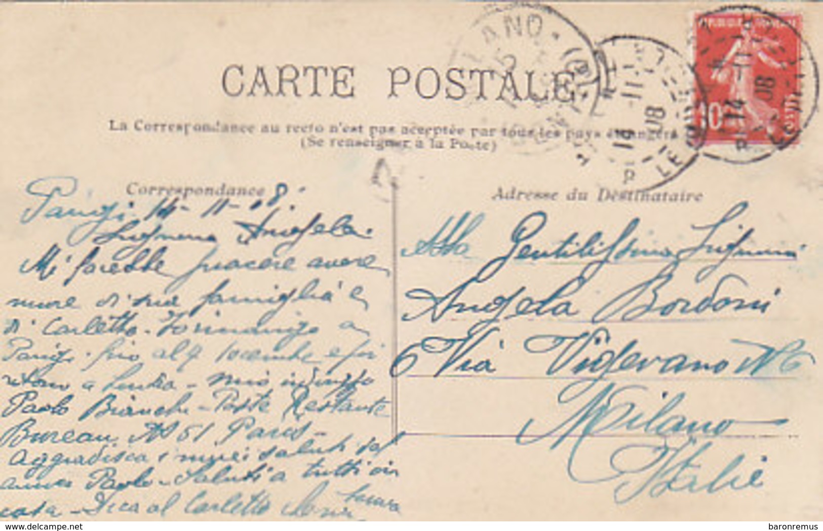 Paris - Place Blanche - 1908        (190702) - Distrito: 09