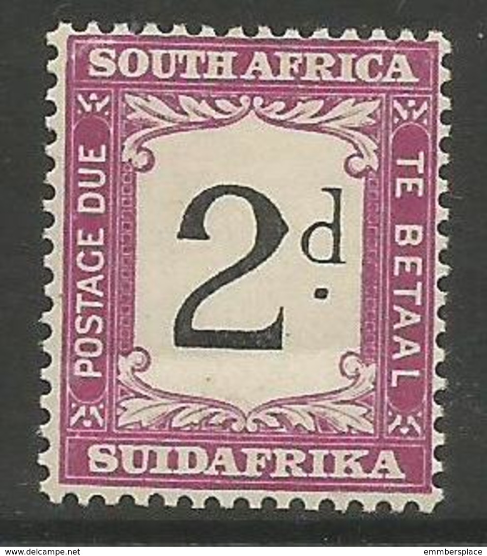 South Africa - 1927 Postage Due 2d  MH *   SG D19  Sc J19 - Postage Due