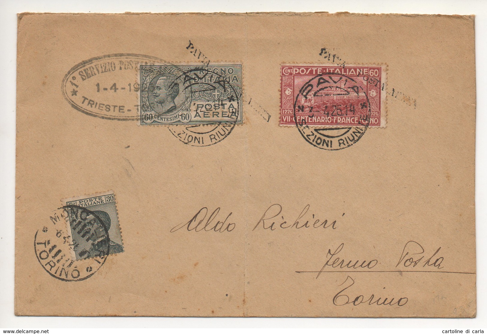 AIR MAIL LETTER 01 04 1925 #171 - Marcophilie (Avions)