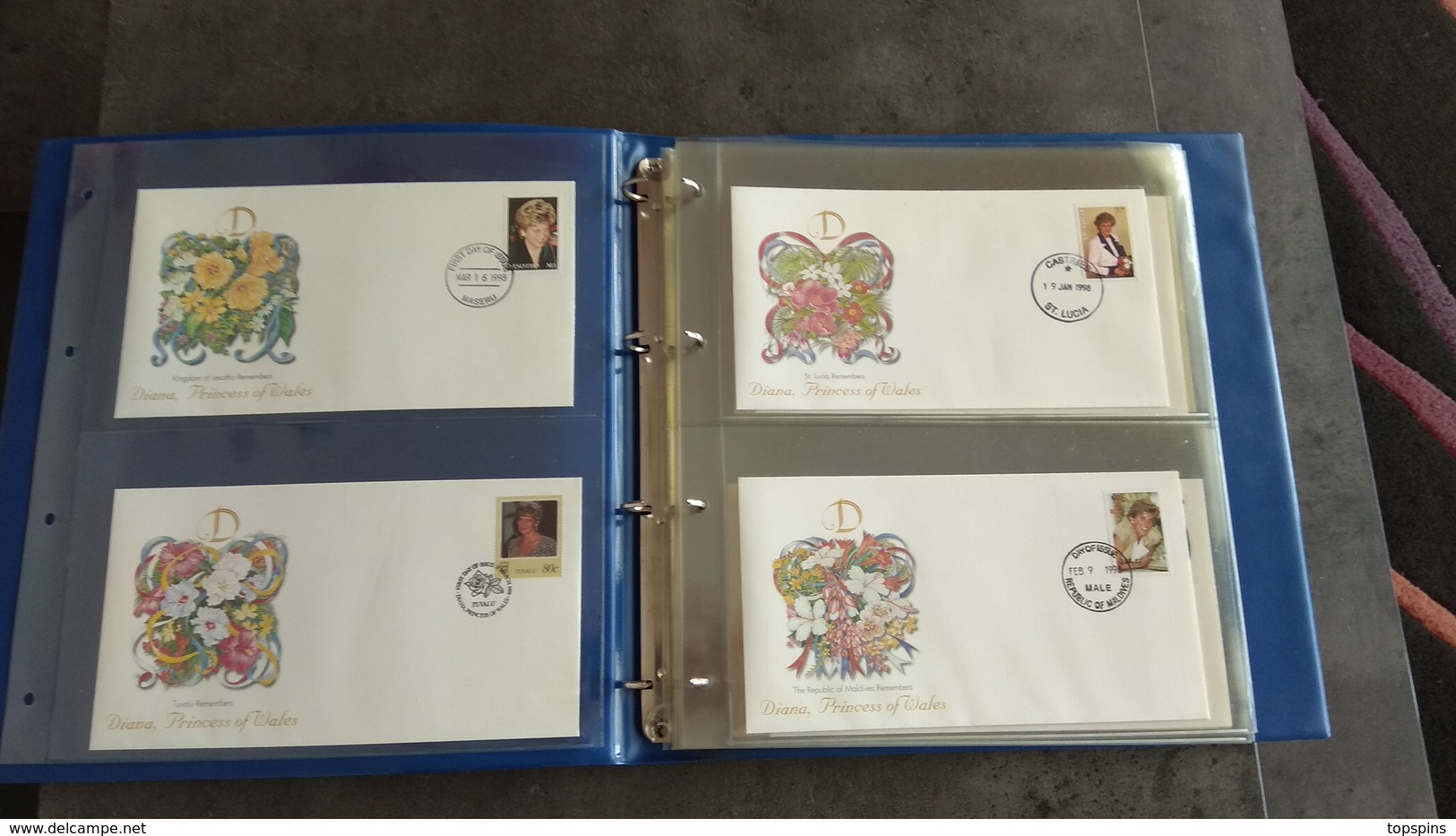 DIANA LA COLLECTION DU SOUVENIR TIMBRE LOT 17 ENVELOPPE TBE - Familles Royales