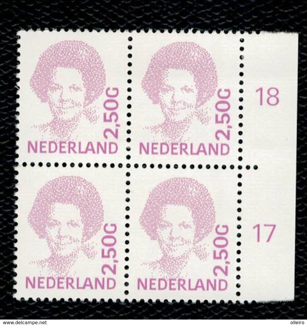 Olanda Pays-Bas Nederland Netherlands 1993 Definitiva Effige S.M. Beatrice 1v Complete Set In Quartina  ** MNH - Nuovi