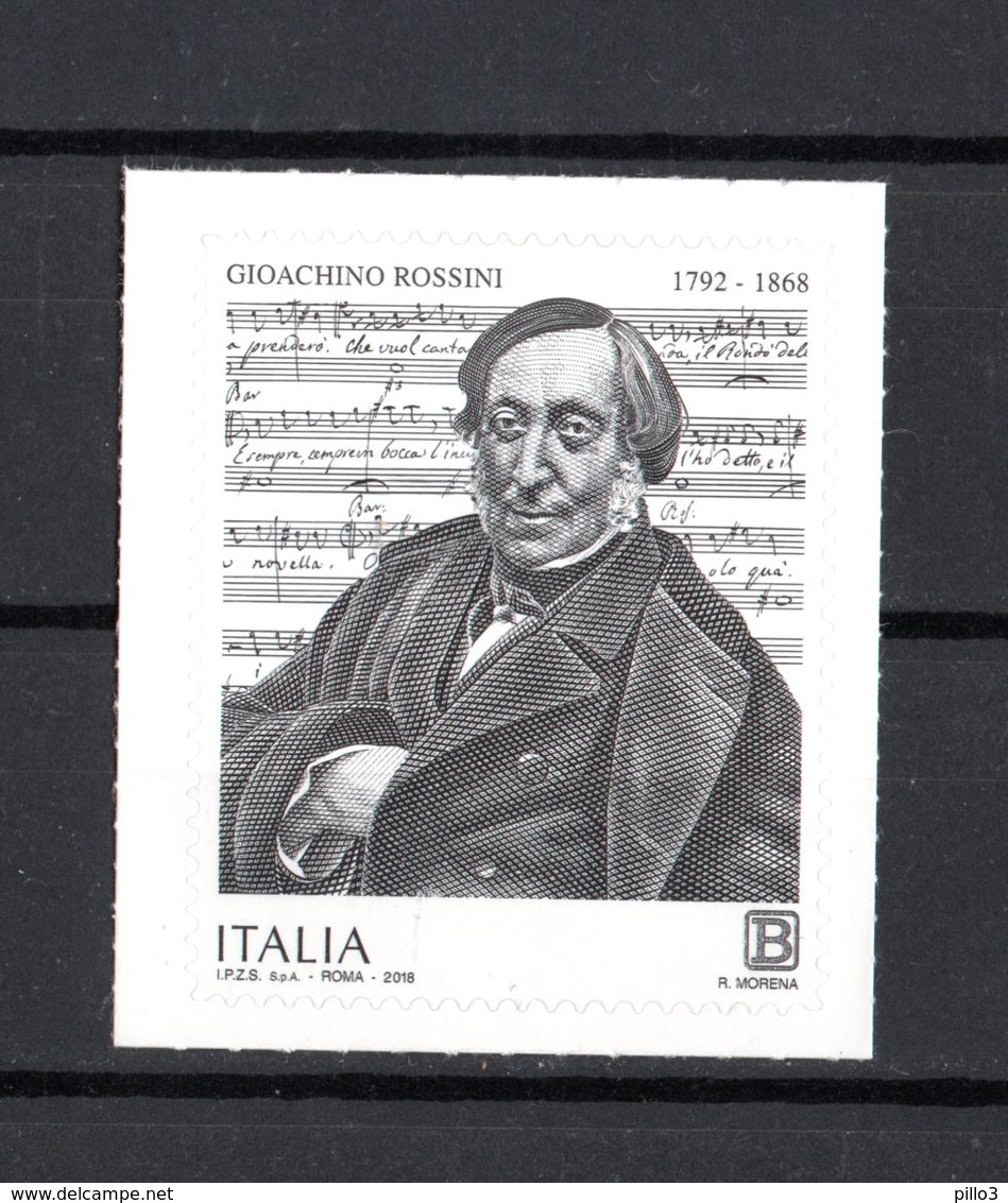 ITALIA  : Gioachino Rossini, Nel 150° Della Scomparsa -  1 Val.  MNH**  Del  13.11.2018 - 2011-20: Neufs