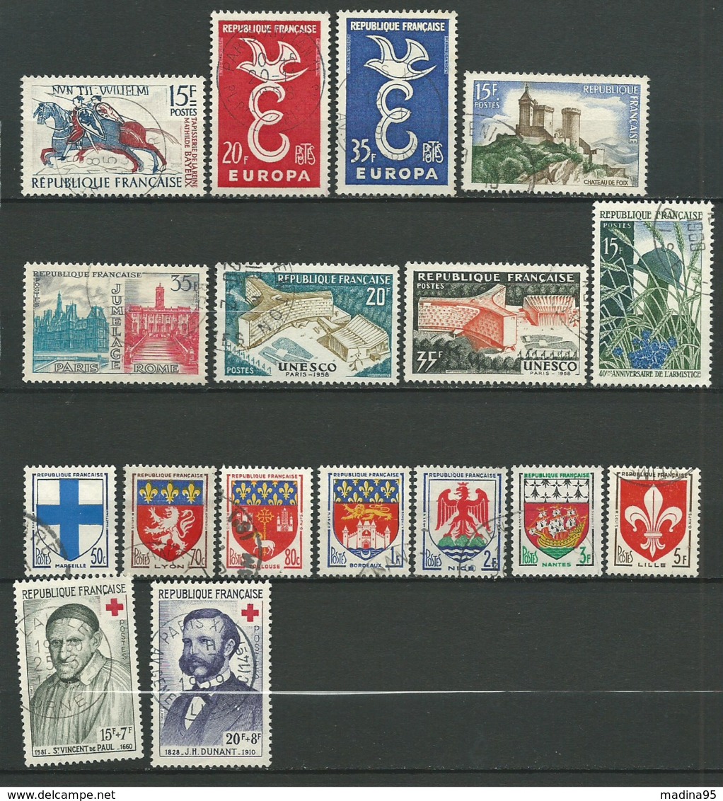 FRANCE: Obl., N° YT 1142 à 1188, Année 1958 Complète, TB - 1950-1959