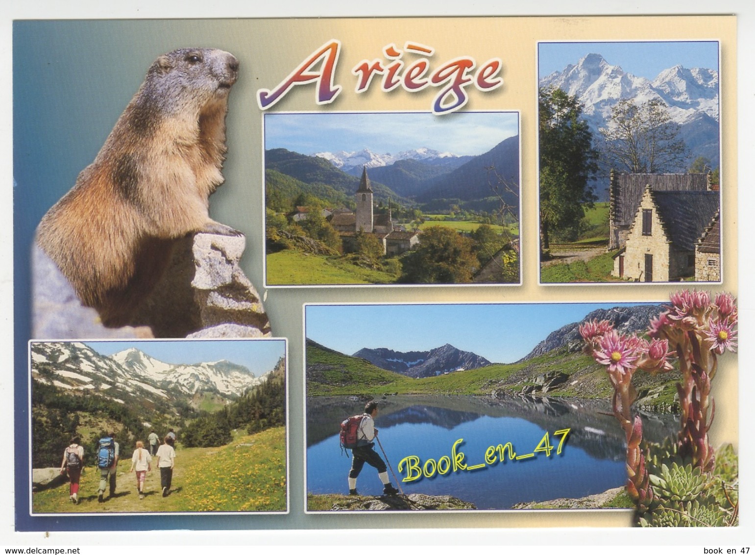 {82198} 09 Ariège , Multivues ; Ercé , Marmotte , Mont Valier Et Granges Cominac , Etang De La Goueille , Randonnée - Autres & Non Classés