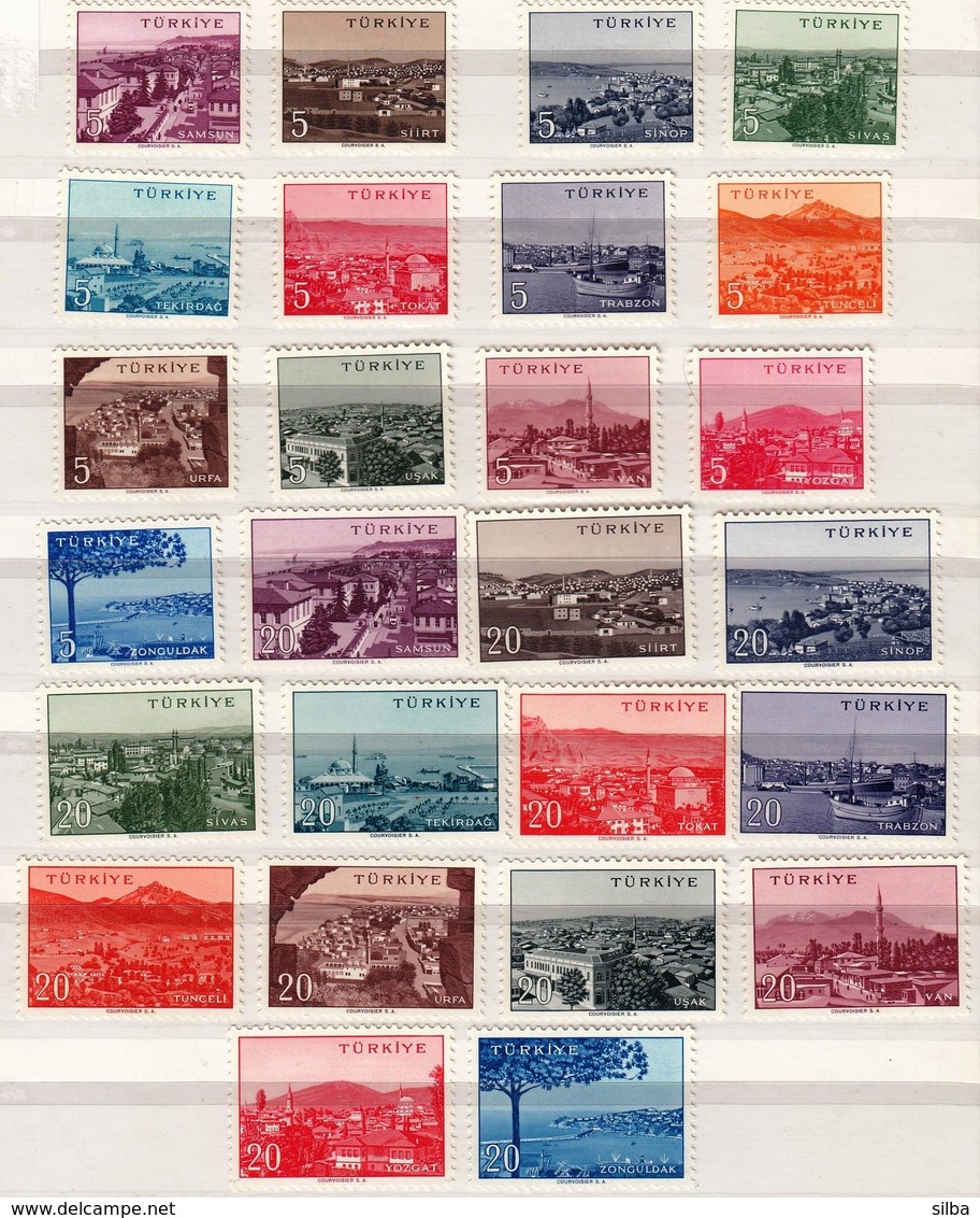 Turkey 1960 / Cities / MINT Mi 1739-1764 - Unused Stamps