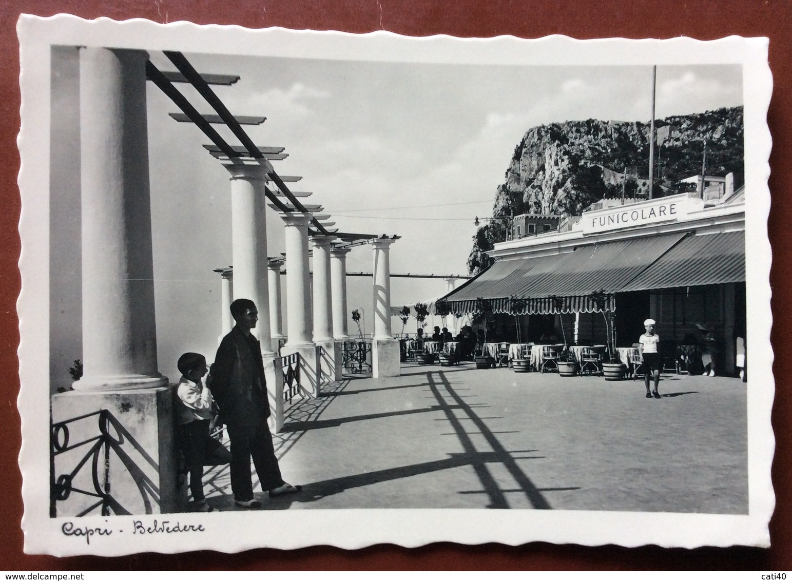 CAPRI VERA FOTOGRAFIA  IL  BELVEDERE  CON LA FUNICOLARE - Napoli