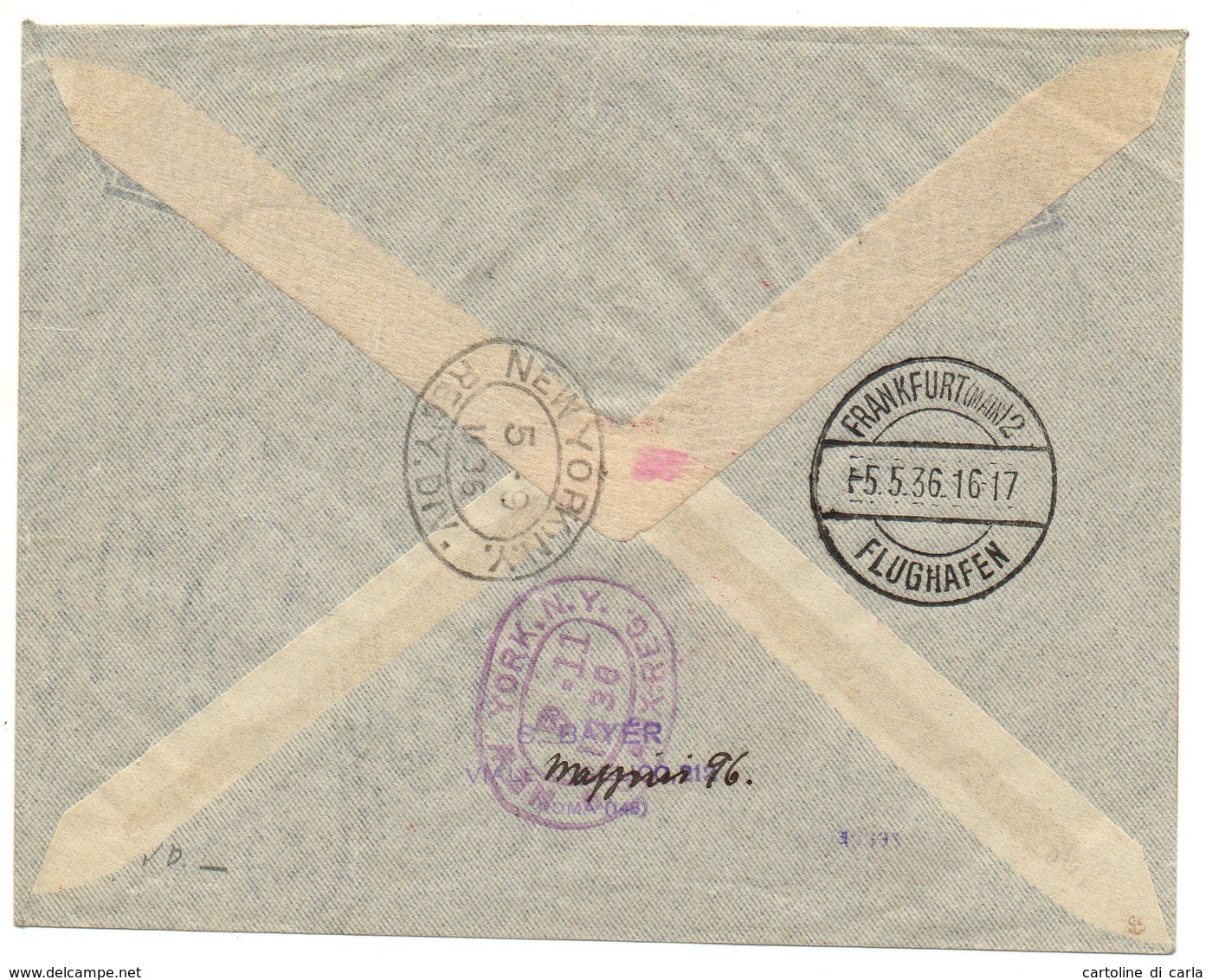 AIR MAIL LETTER 04 05 1936 #152 - Marcophilie (Zeppelin)