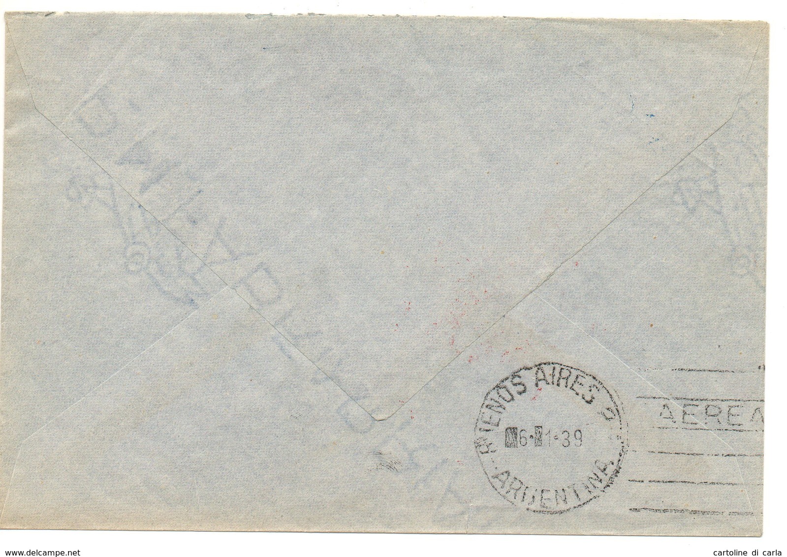 AIR MAIL LETTER 27 12 1938 #153 - Marcofilie (Zeppelin)