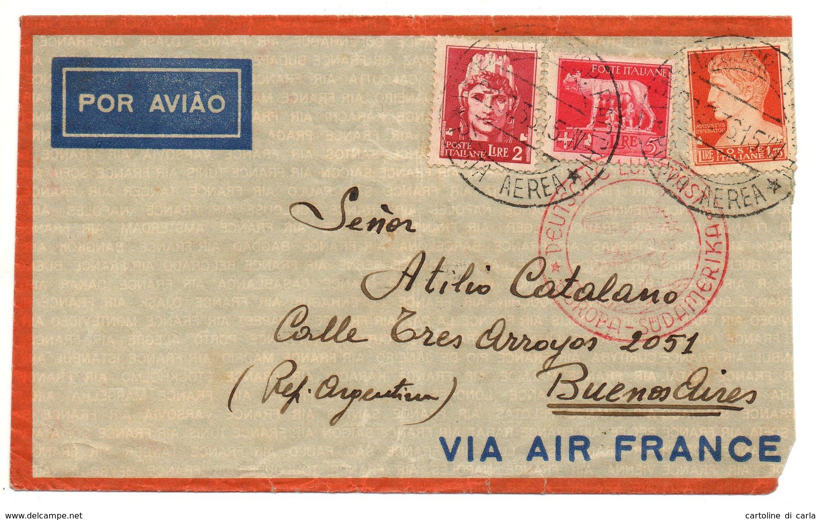 AIR MAIL LETTER 23 09 1936 #154 - Marcofilía (Zeppelin)