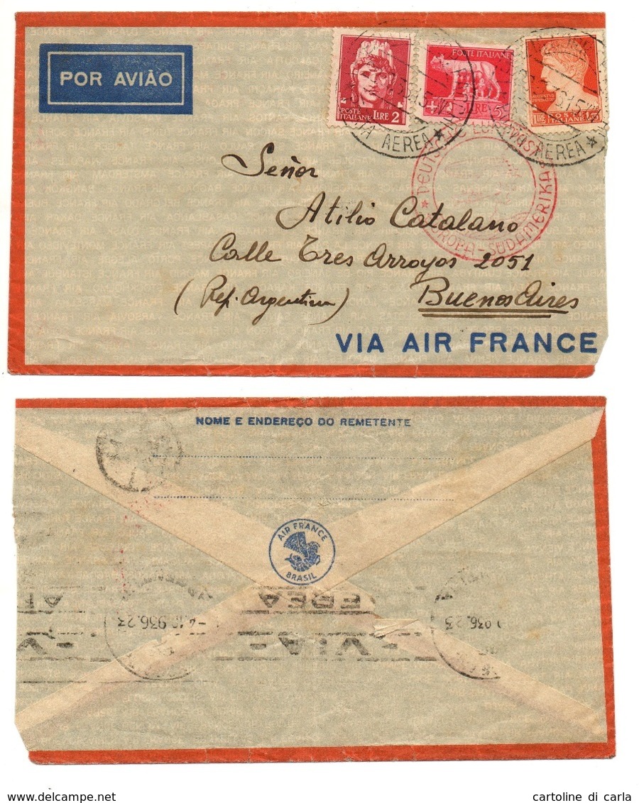 AIR MAIL LETTER 23 09 1936 #154 - Marcophilia (Zeppelin)