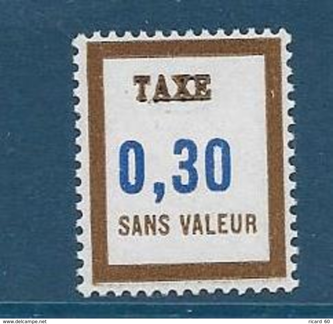 Timbre  Fictif Neuf** France, N°FT 16, Taxe, 0.30 - Fictifs